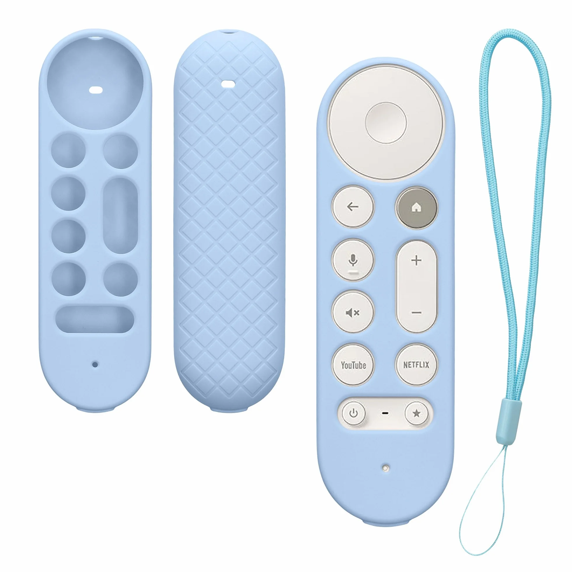 kwmobile Etui kompatybilne z Google TV Streamer 4K Case - miękkie silikonowe etui do pilota zdalnego sterowania - jasnoniebieskie