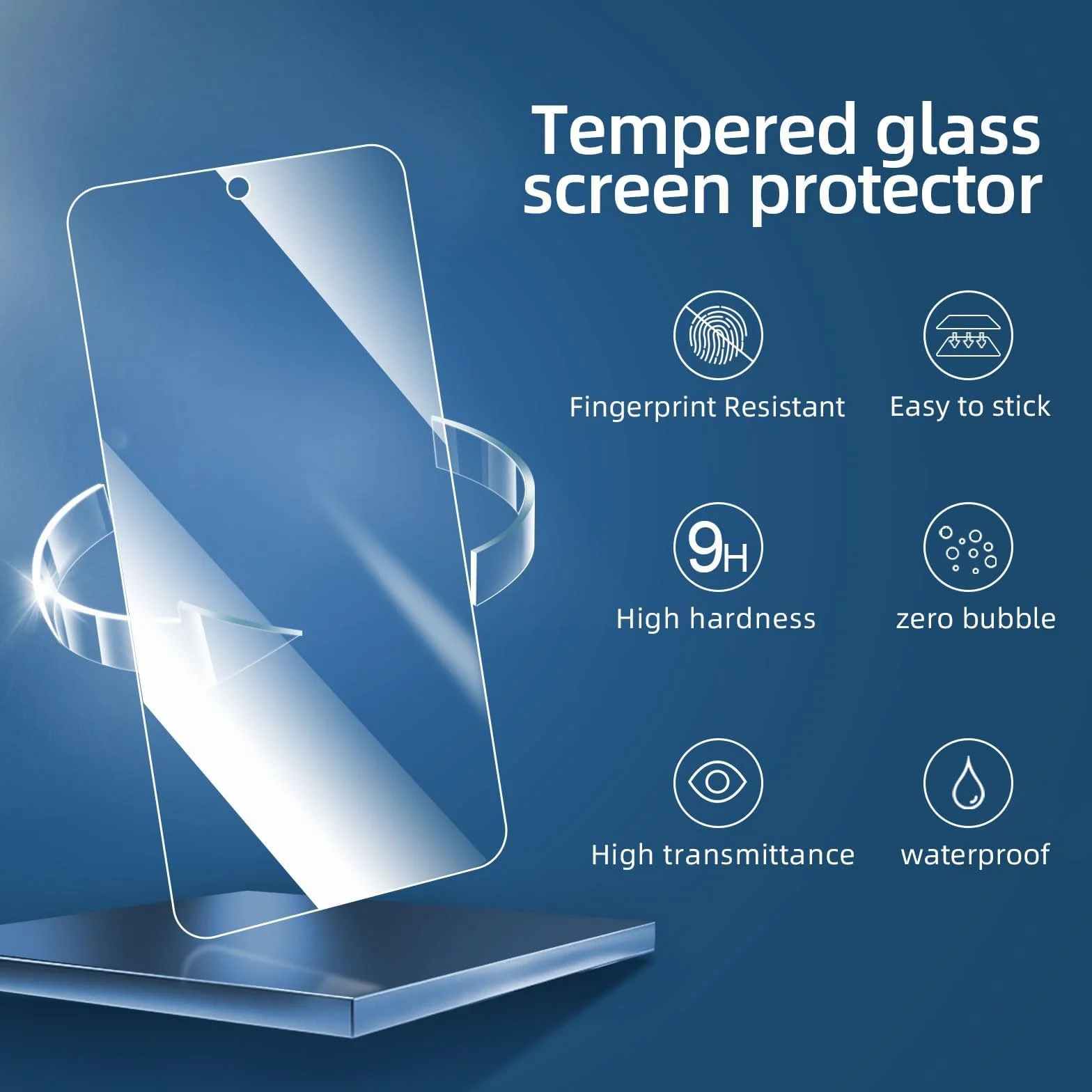 NEW'C 3 sztuki Szkło dla Samsung Galaxy A55 5G Hartowane i Folia Ochronna Ochraniacz Ekranu - Bez pęcherzyków powietrza, odporność na zarysowania