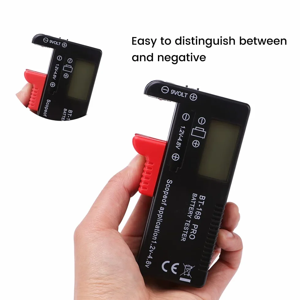 VooGenzek BT-168 PRO Cyfrowy Tester Baterii uniwersalny do AA AAA C D 9V 1.5V 18650