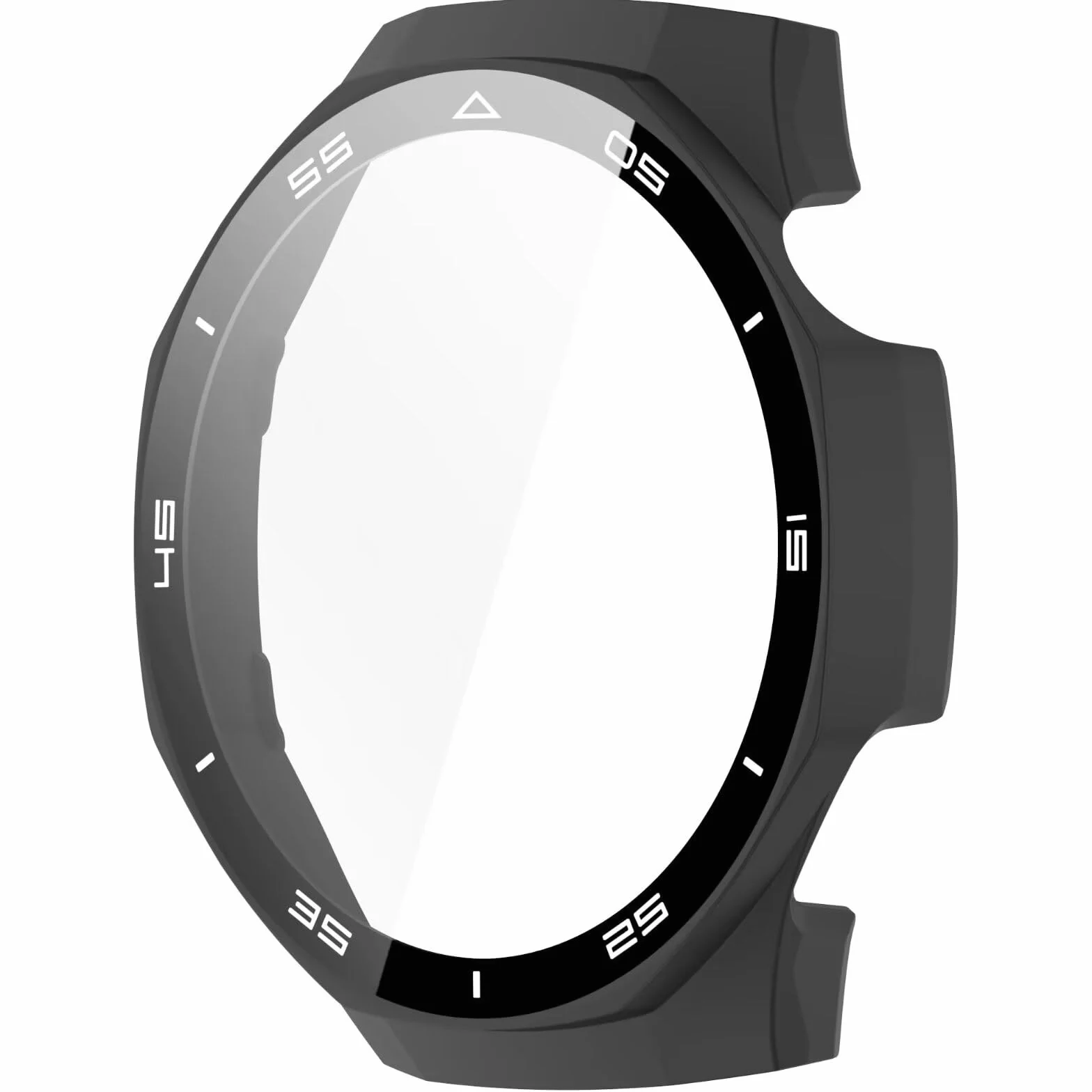 FTRONGRT Etui kompatybilne z Huawei Watch GT 5 Pro 46 mm, PC + folia hartowana, ze skalą, odporne na zarysowania, kompleksowe etui do zegarka Huawei Watch GT 5 Pro 46 mm, czarne
