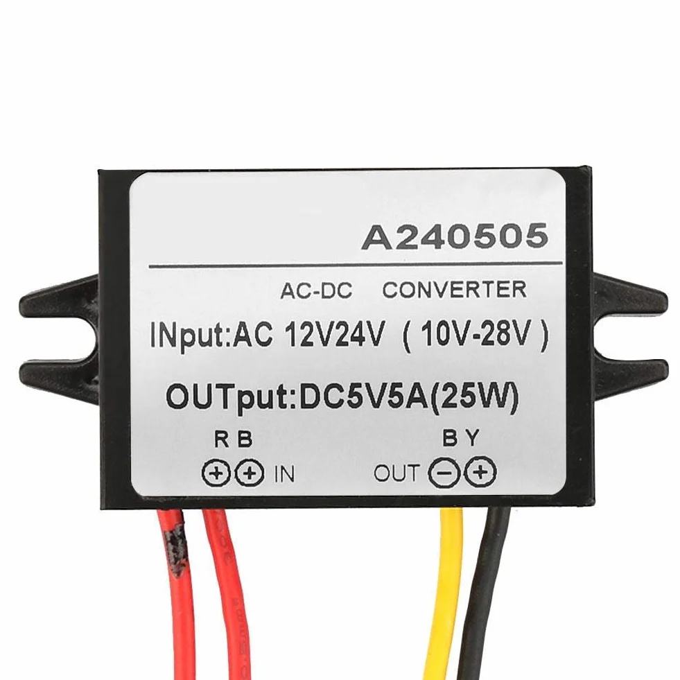 Ac 12 V / 24 V na DC 5 V konwerter obniżający Ac-DC Moduł zasilania AC-DC Converter (5A)