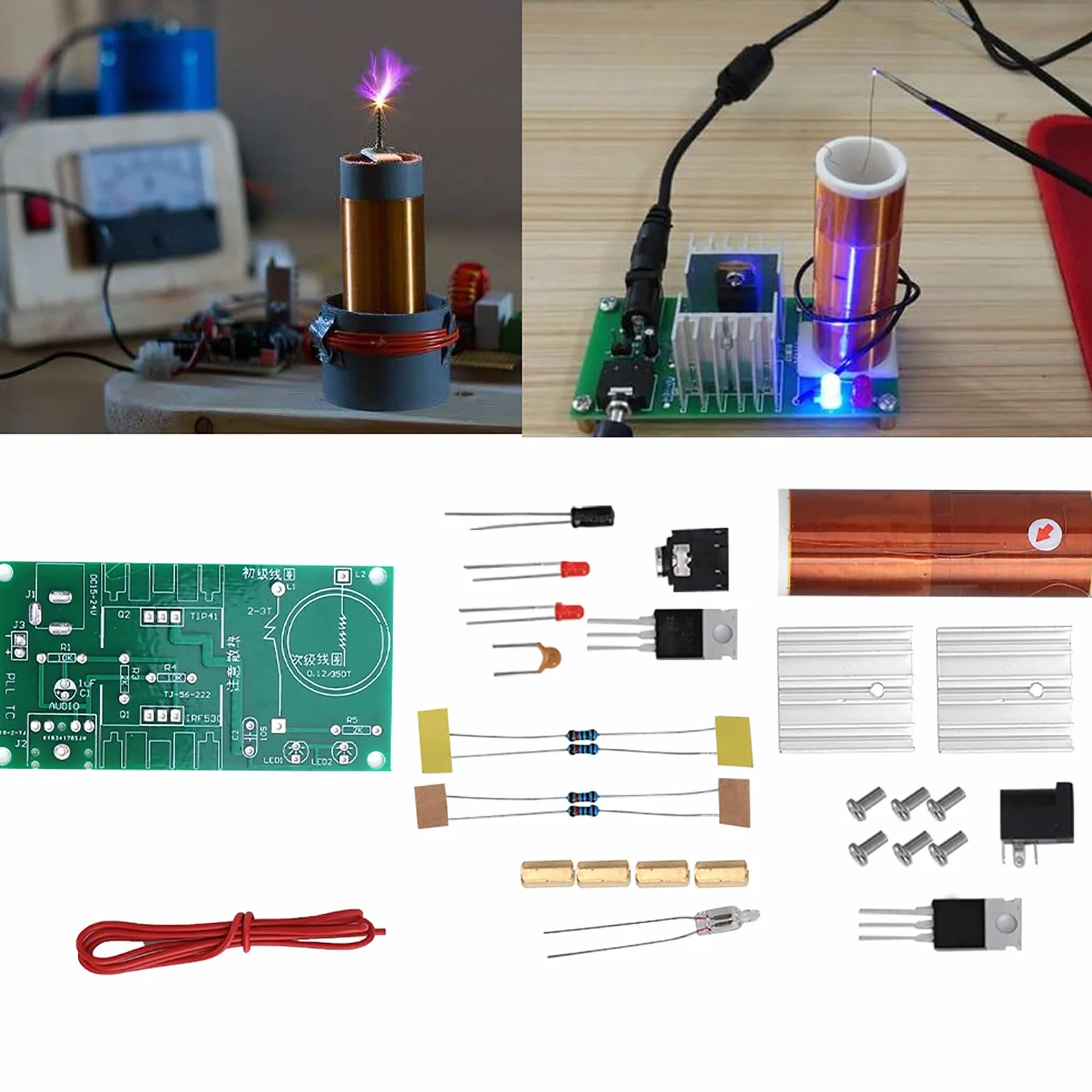 cewka moduł plazmowy głośnik bez emblematu mini zestaw elektroniczny narzędzie 15 W DC 15 - 24 V 2 A zestaw elektroniczny