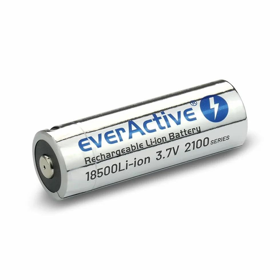 everActive Akumulator everActive 18500 3,7 V Li-ion 2100 mAh z USB-C, z obwodem ochronnym PCM, wstępnie naładowany - do maks. 30%, 1 sztuka - EV18500-21M