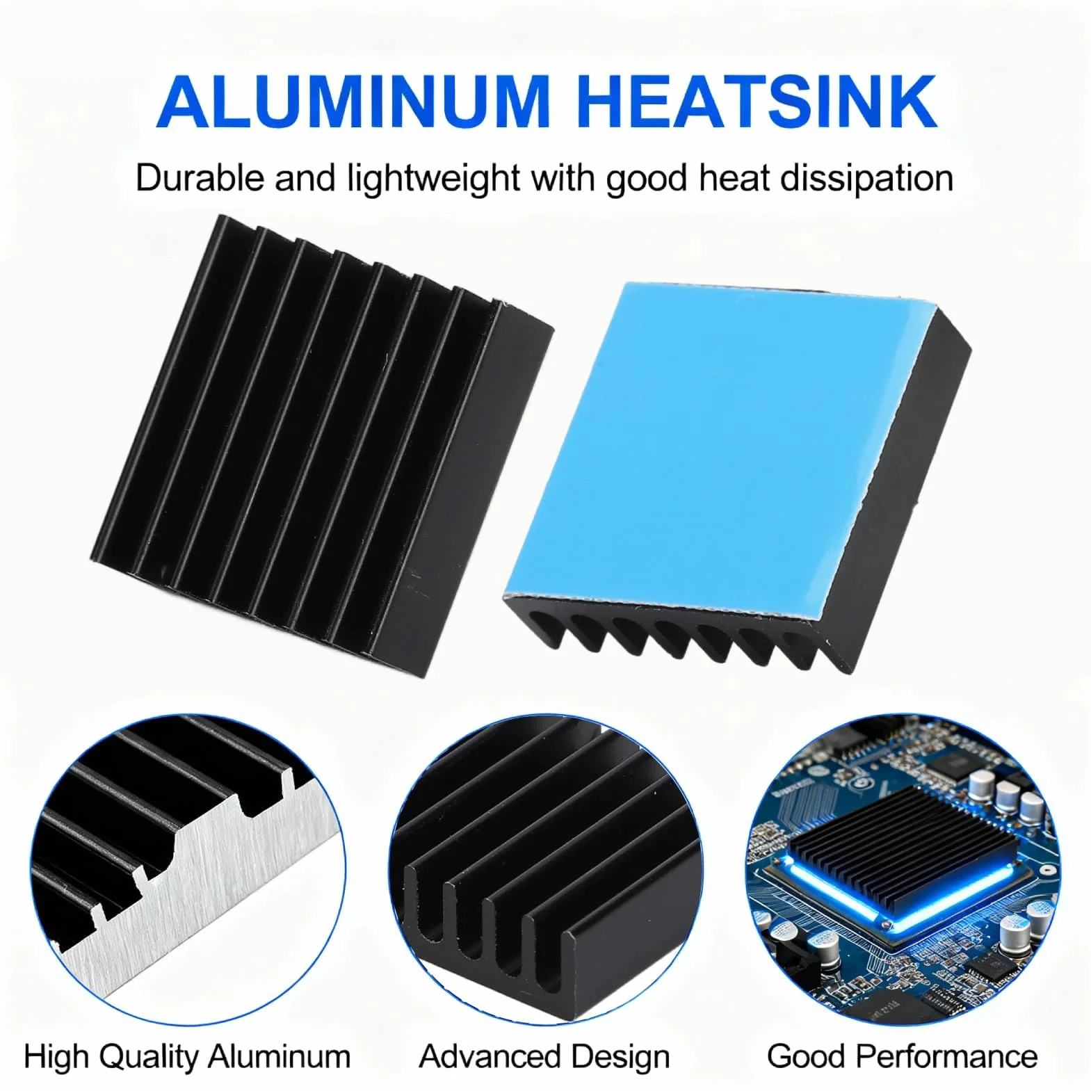 Aluminiowy Radiator 20mm Moduł Chłodnica Zestaw na Chipy PC Sprzęt Elektryczny