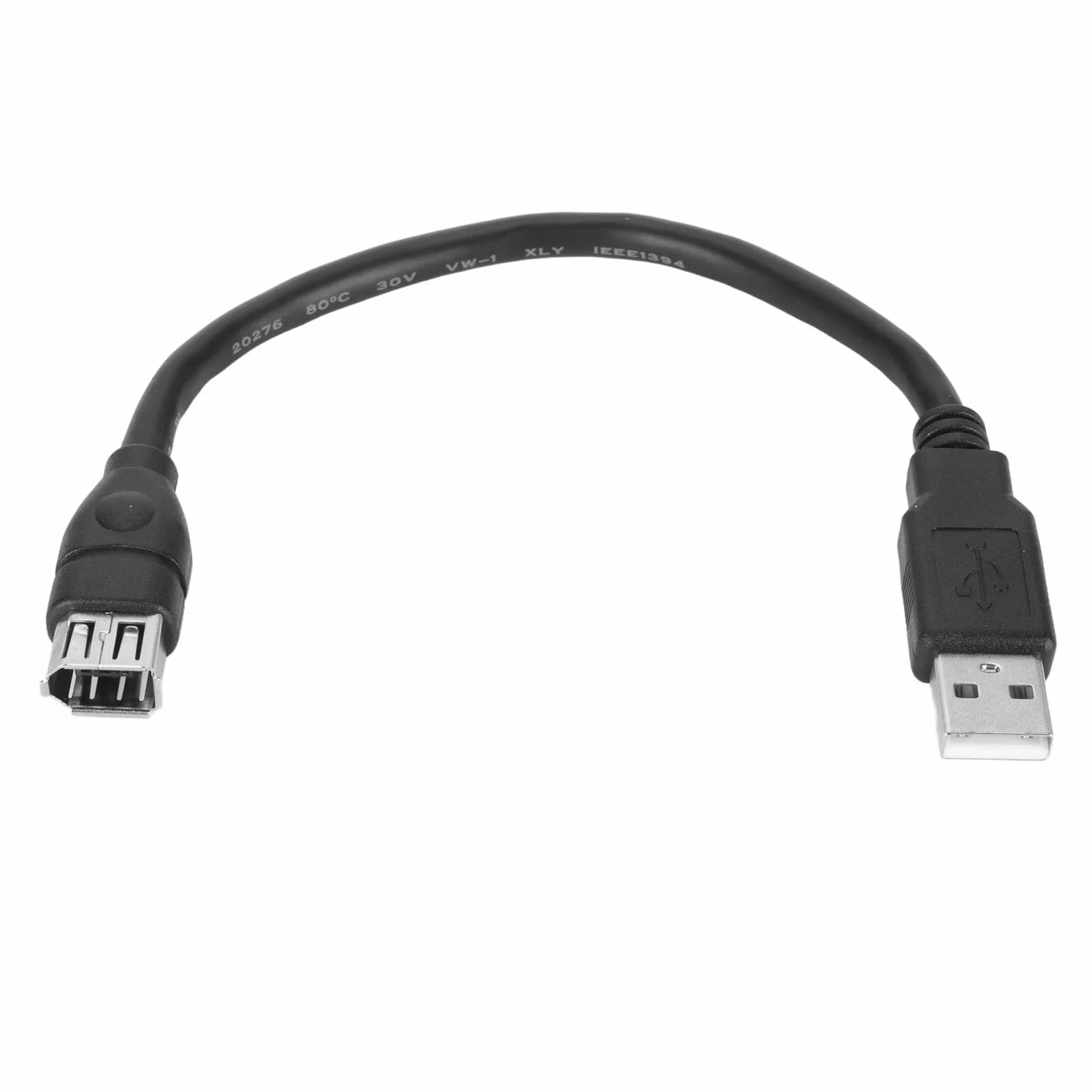 Firewire 1394 6-pinowy Kabel Adaptera USB, Firewire IEEE 1394 6-pinowy żeński Adapter USB na Męski Konwerter do Drukarki, Aparatu Cyfrowego, Skanera