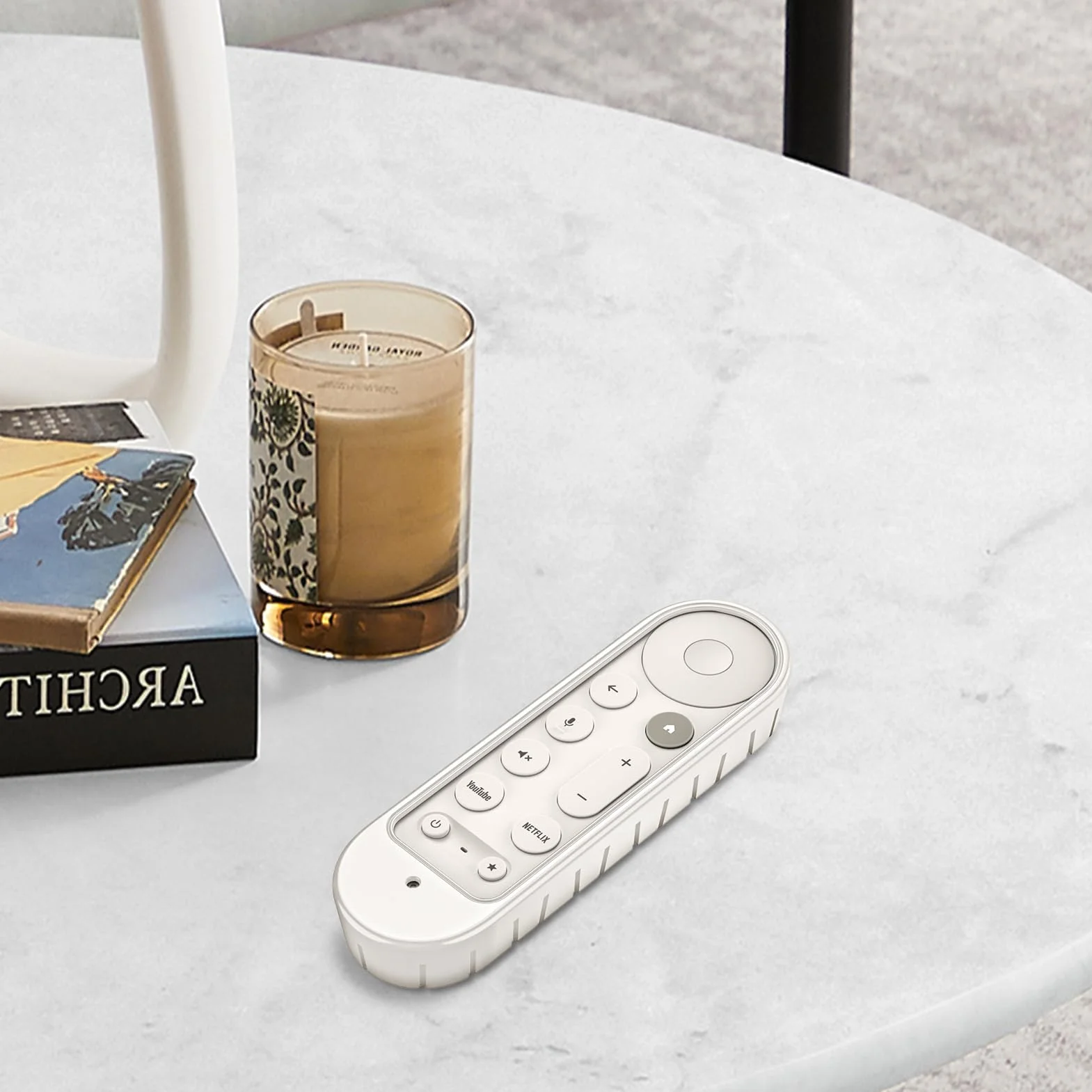 Fintie Etui na pilot zdalnego sterowania do Google TV Streamer (4K) Voice Search Remote 2024 - [seria ula] lekkie, antypoślizgowe, odporne na uderzenia silikonowe etui ochronne, cienkie etui, białe