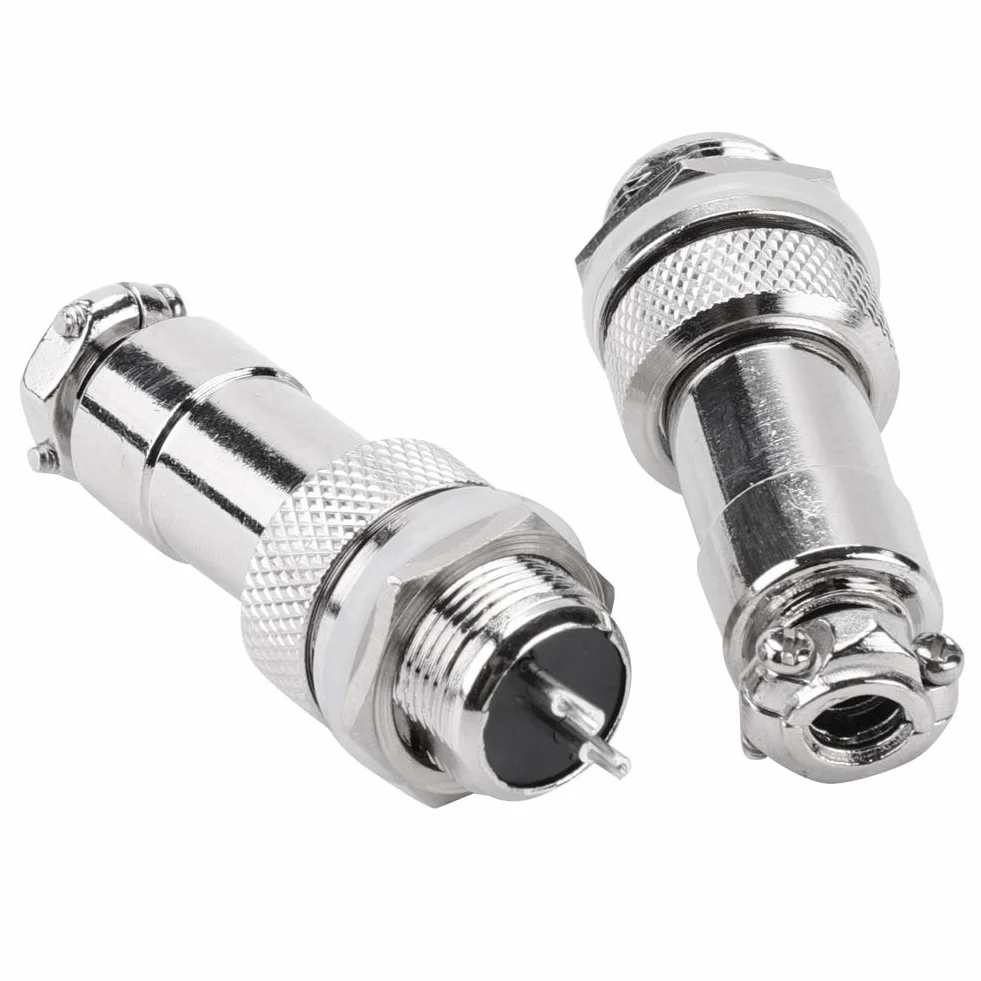 GX12 Gniazdo Wtykowe Lotnictwa 2pin Gx16 2pin Męskie Żeńskie Panel Metalowy Złącze