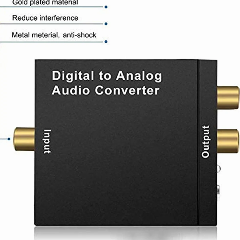 Winkin Konwerter DAC cyfrowy na analogowy konwerter audio USB Hifi zen toslink na analogowe stereo z kablem optycznym PCM/LPCM R/L 3