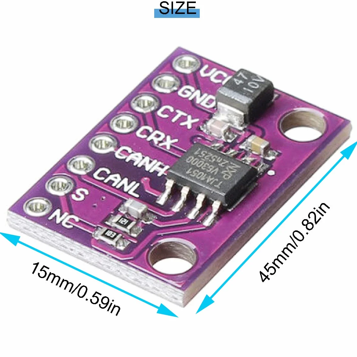 2 szt. 3 V ~ 5 V CJMCU-1051 TJA1051 CAN moduł nadajnika-odbiornika o wysokiej prędkości, niskie zużycie energii, 1 Mbit s z kablem DuPont do Arduino