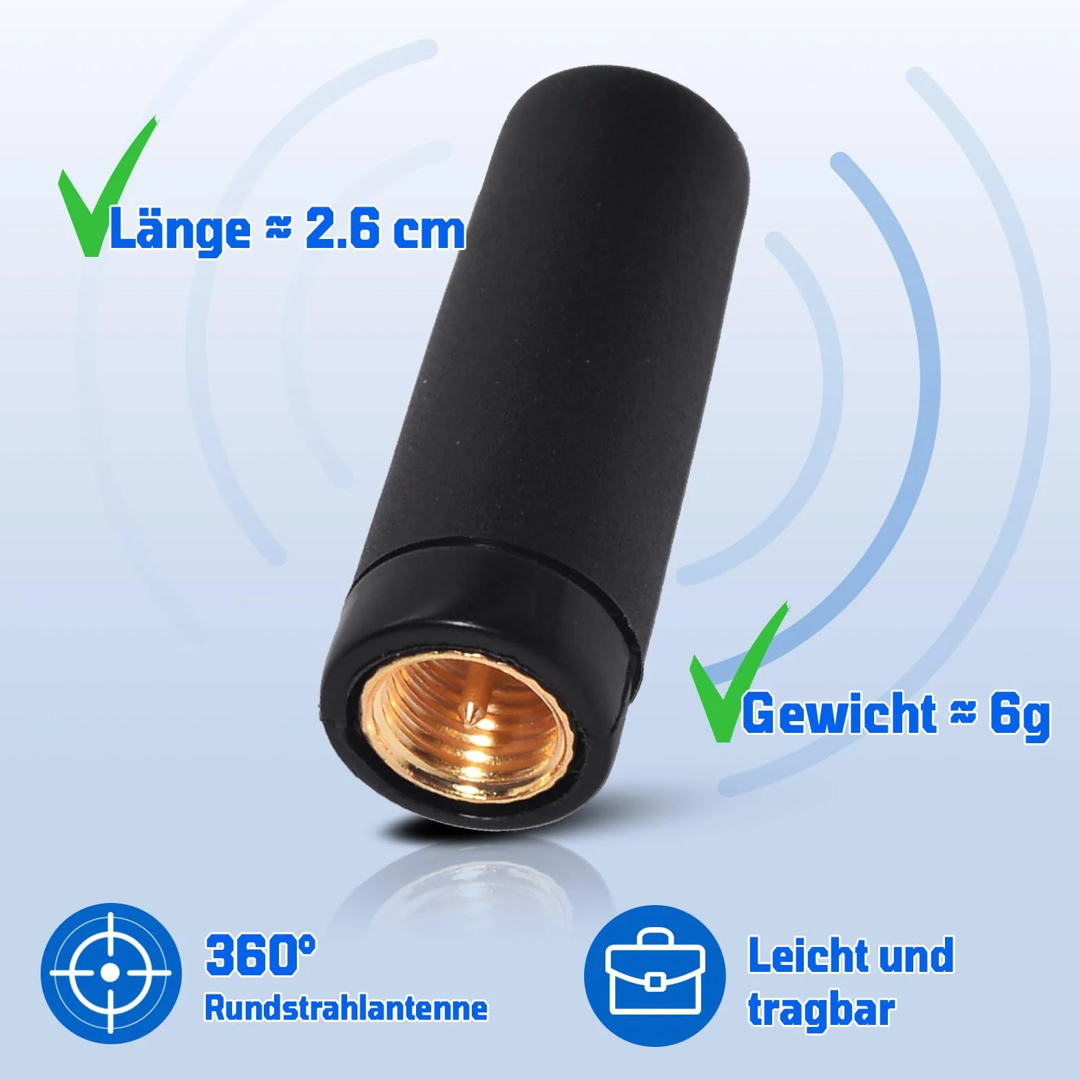 Eightwood Antena WiFi 2,4 GHz SMA męska kompatybilna z kamerą WiFi DVR