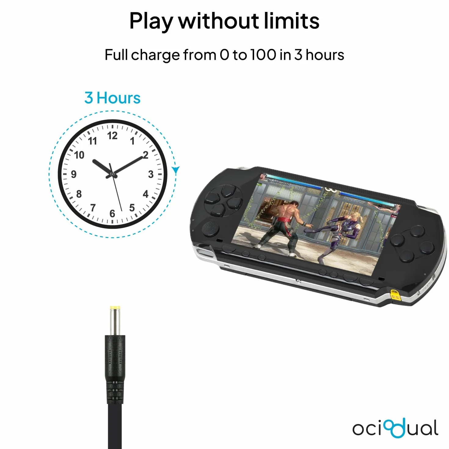 OcioDual Ładowarka do PSP PSP-1000 PSP-2000 PSP-3000 PSP-E1000 5V 10W czarna