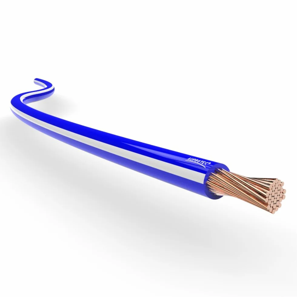 AUPROTEC Przewód samochodowy 0,50 mm² FLRY przewód samochodowy: 5 m 0,50 mm² niebiesko-biały