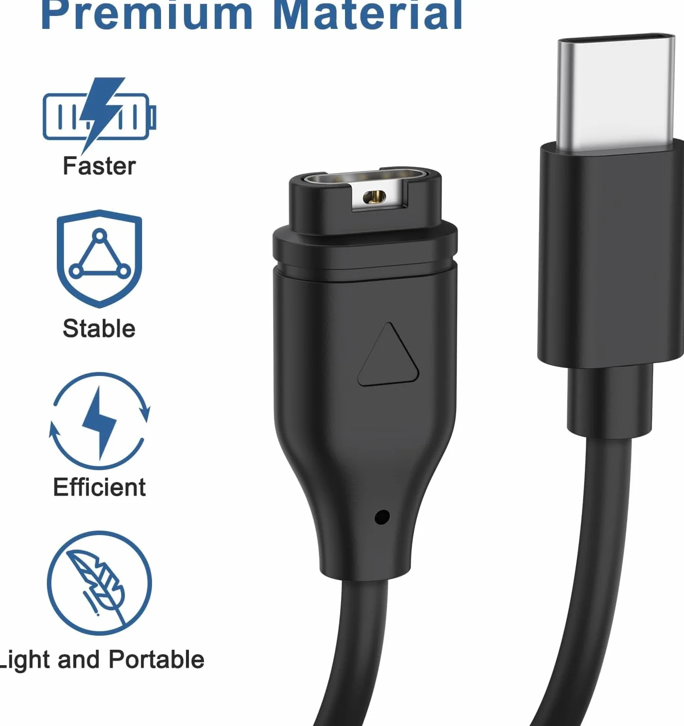 Tobfit Ładowarka do zegarka Garmin Instinct/Instinct Solar, USB C Garmin, kabel do ładowania do zegarka Garmin Instinct Solar Tactical/Instinct Solar Surf Edition/Tactix Charlie/Tactix Delta