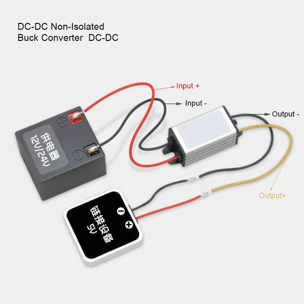 Konwerter Napięcia DC/DC 12V/24V do 5V, 5A, 25W, Regulator Napięcia Zasilacz Samochodowy, 60x24.5x20mm