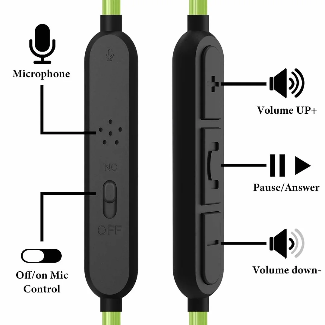Geekria QuickFit Kabel audio z mikrofonem, kompatybilny z Skullcandy C, Hesh3, Crusher EVO, zapasowy pomocniczy przewód stereo 3,5 mm, z mikrofonem liniowym i regulacją głośności (1,2 m)