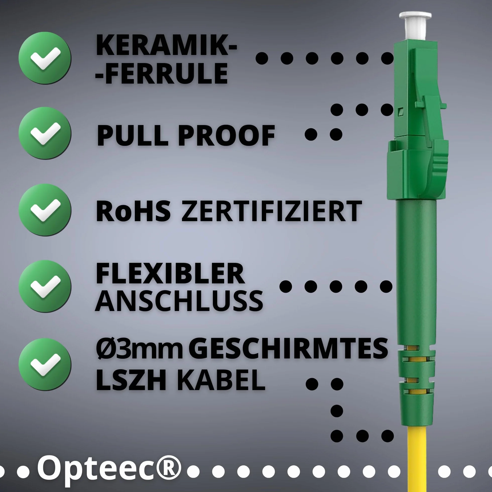 Kabel światłowodowy 3M LC/APC Simplex Żółty