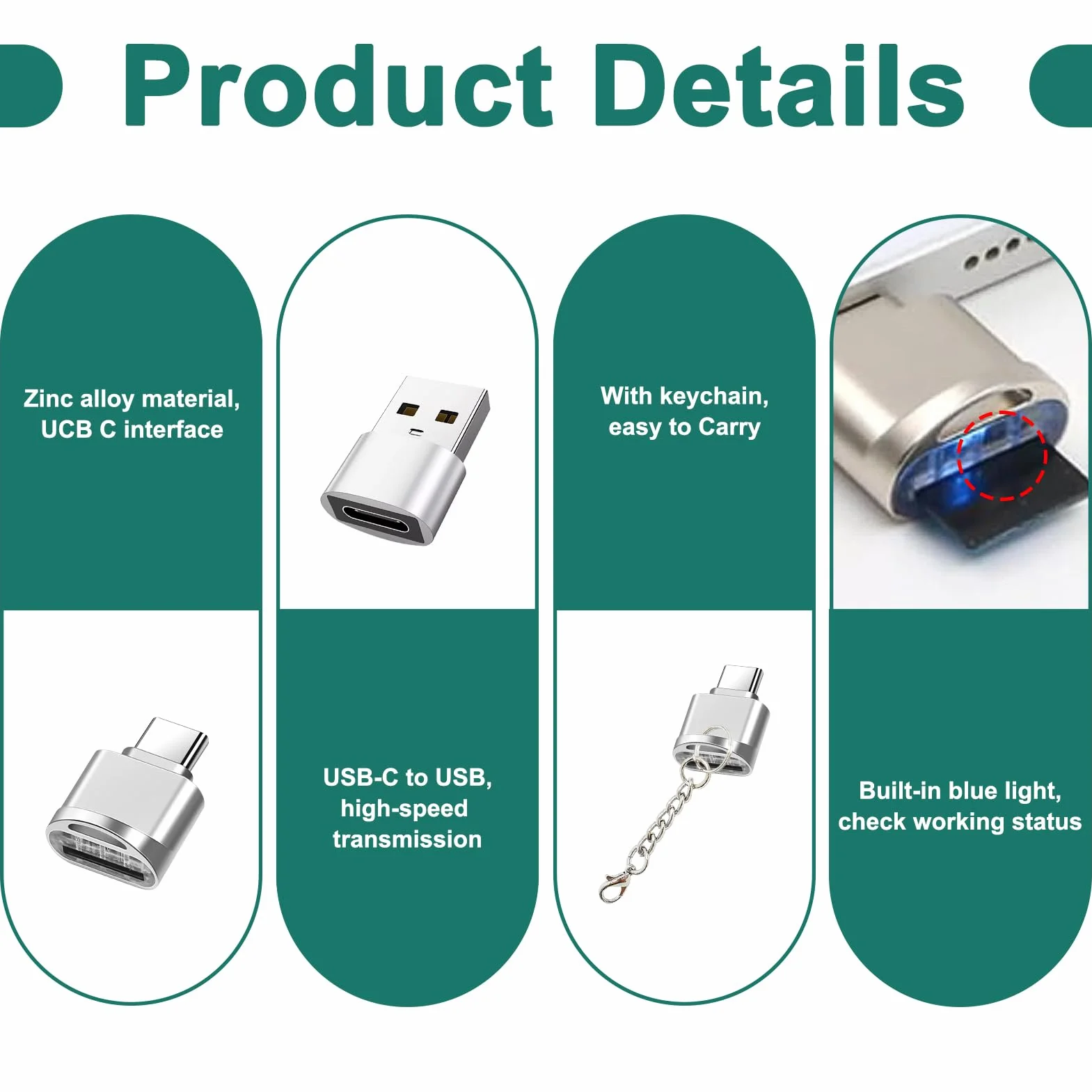 Czytnik kart Micro SD USB C OTG z adapterem USB, szybki transfer zdjęć i plików wideo