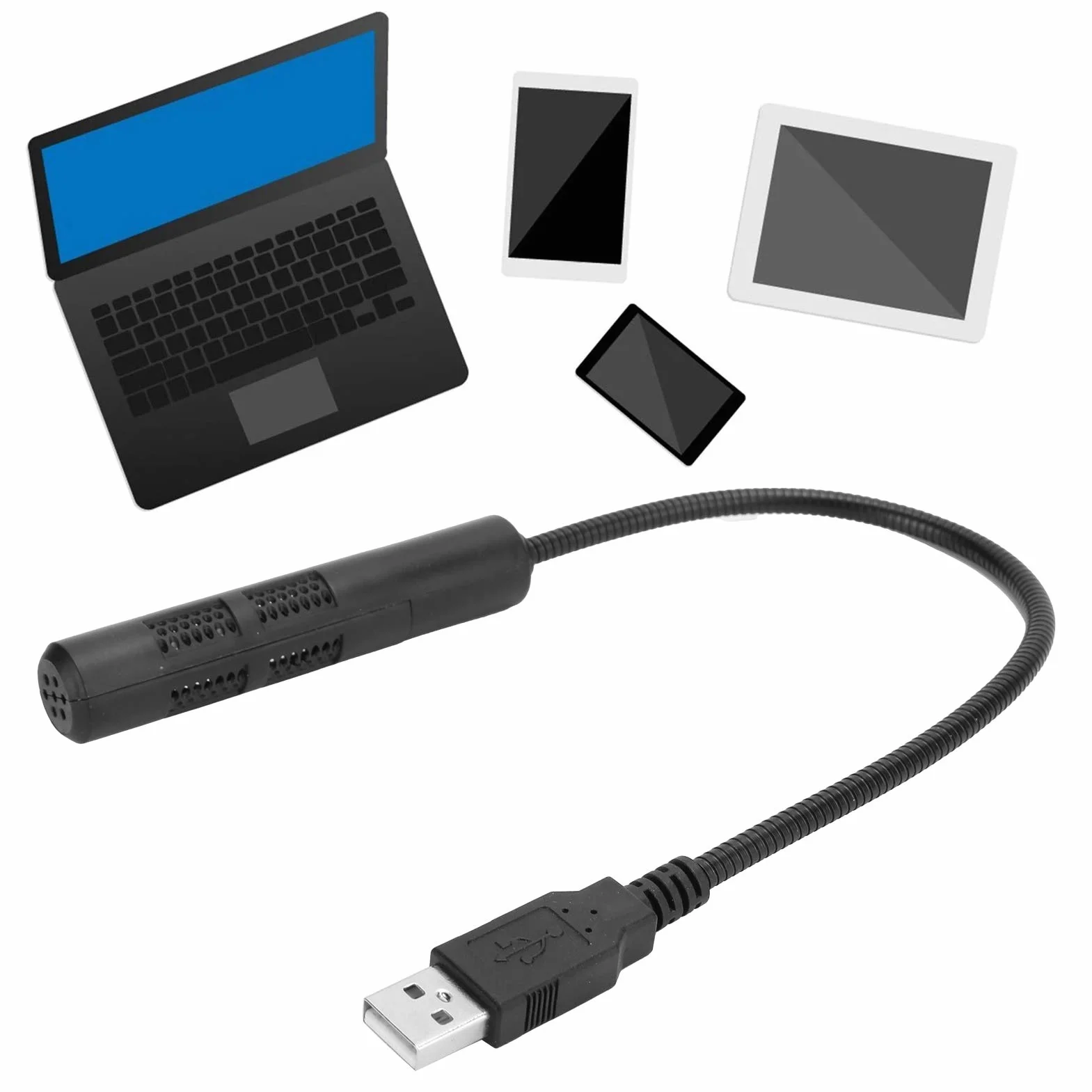 Mikrofon Komputerowy USB, Wielokierunkowy Mikrofon USB PC Typu Plug & Play, Mikrofon do Gier Biurowych do Transmisji na żywo, MSN, SKYPE, Wideokonferencja, śpiew, Nagrywanie(M-588)