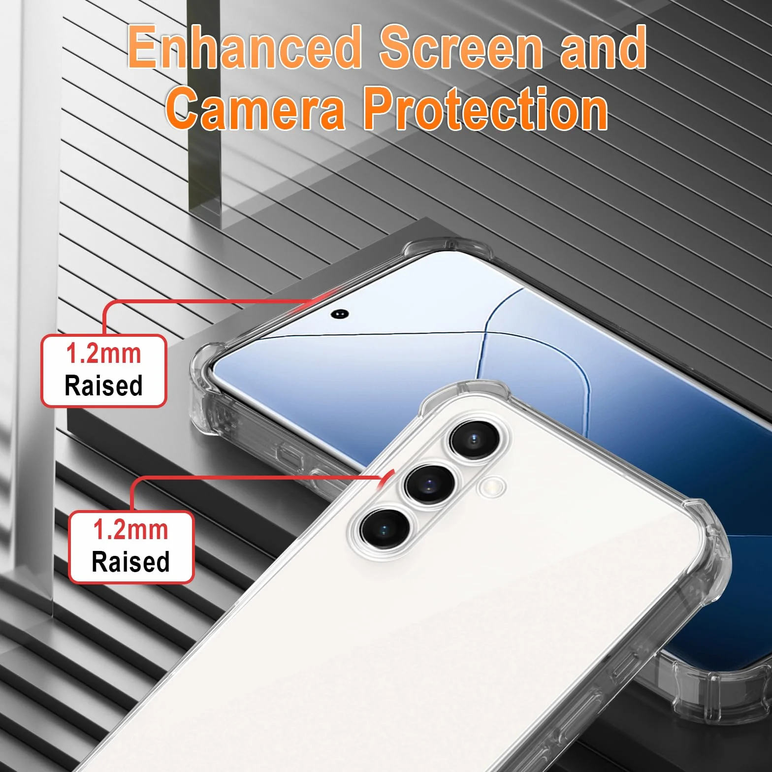XTCASE Etui do Samsung Galaxy A56 5G ze smyczą, przezroczyste etui ze sznurkiem, pasek na ramię, ultra cienki miękki silikon TPU odporny na wstrząsy, odporny na zarysowania etui, różowe złoto