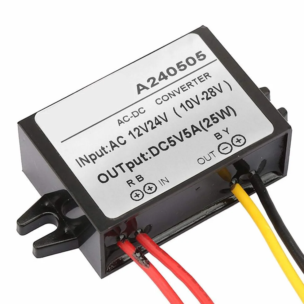 Ac 12 V / 24 V na DC 5 V konwerter obniżający Ac-DC Moduł zasilania AC-DC Converter (5A)
