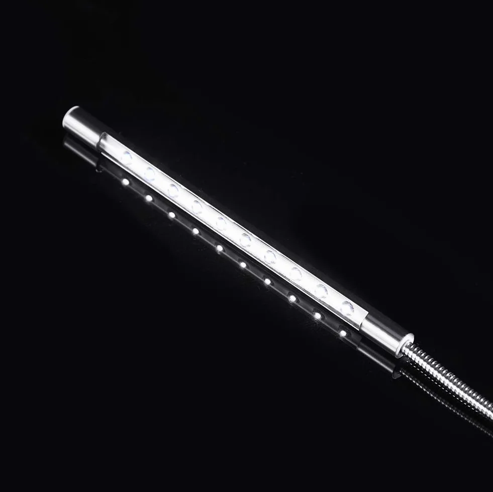 Lampa do Laptopa LED 1W USB Przenośna Klawiatura 10 Szt. Srebro