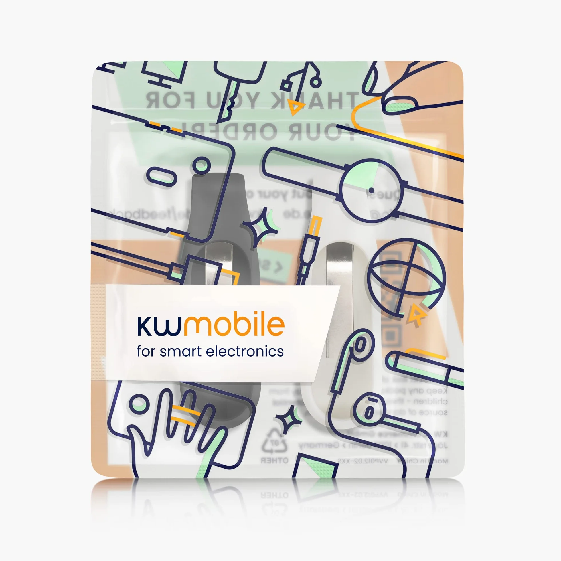 kwmobile Silikonowy Uchwyt na Klips Kompatybilny z Xiaomi Mi Band 7/6/5/4 - Fitness Tracker