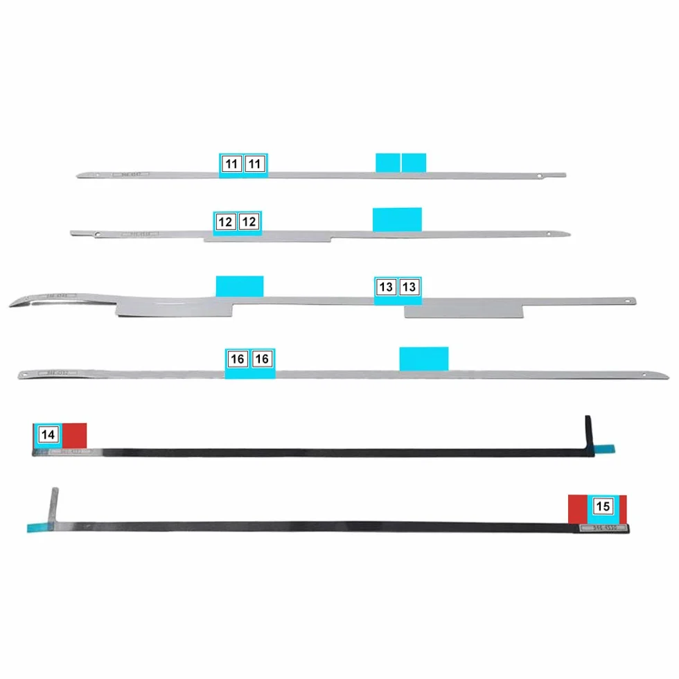 MMOBIEL Zestaw pasków naklejek do wyświetlacza LCD do iMac 27" A1419 2012-2015 Retina 5K