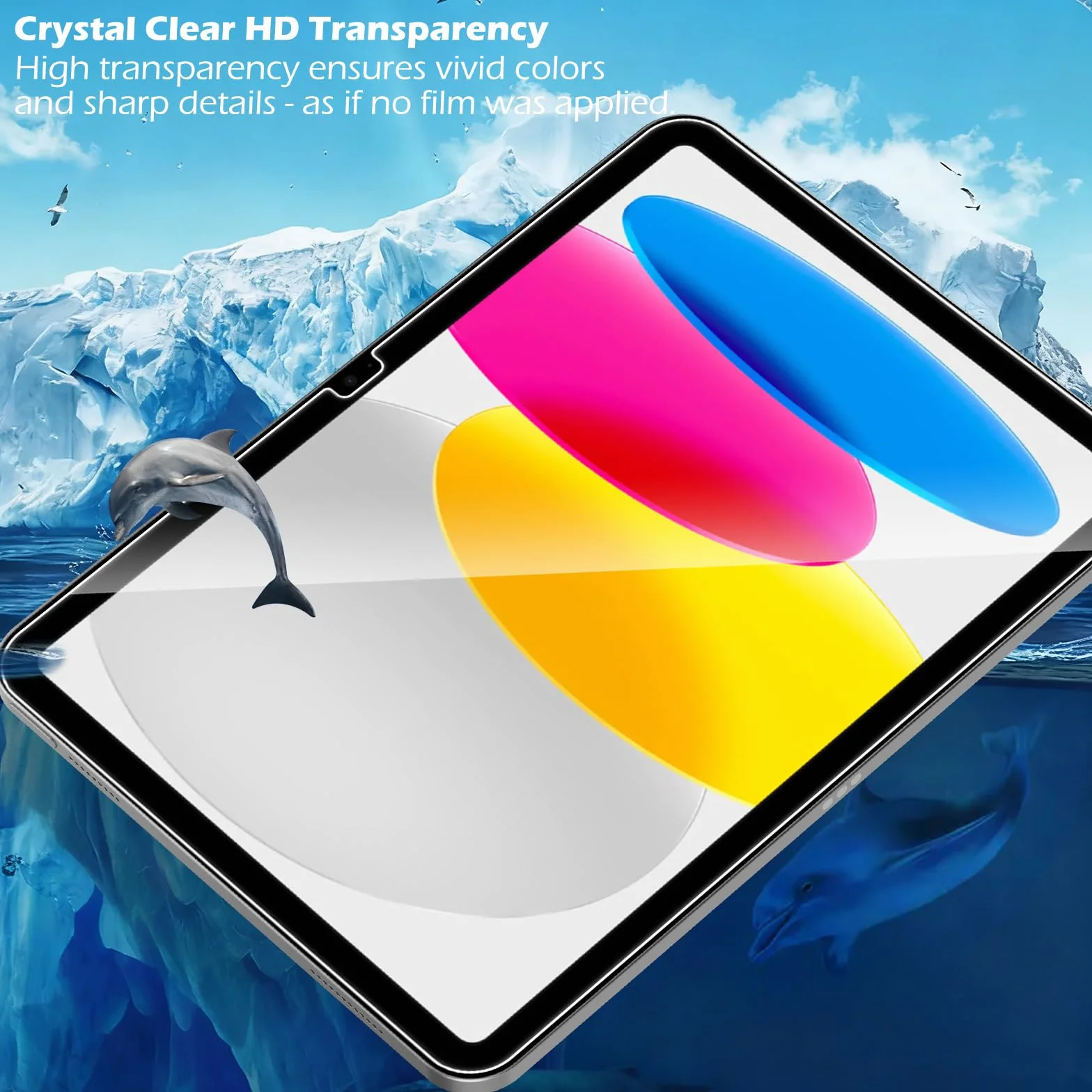 Hianjoo Ochraniacz ekranu kompatybilny z iPad 11. 2025/ 10. 2022 A16 10,9", szkło hartowane z tacą instalacyjną [przejrzystość HD] [twardość 9] [odporne na zarysowania] [łatwa instalacja]