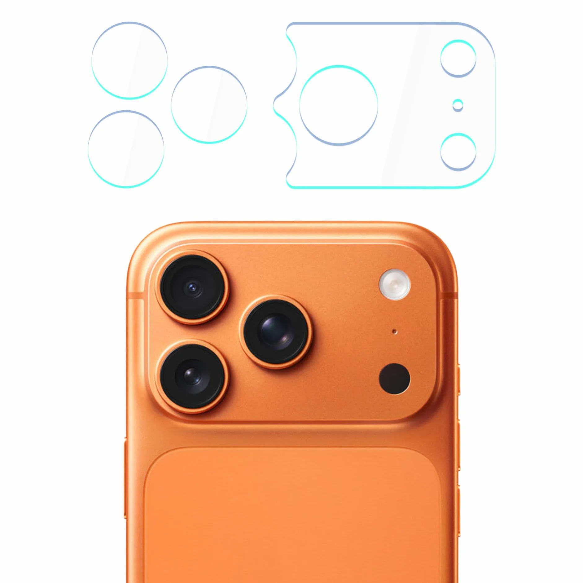 3mk Fusion Lens Protection Szkło Hybrydowe na Obiektyw do Apple iPhone 17 Pro, Ochrona Soczewki, Bez Utraty Jakości Zdjęć, Niewidoczne