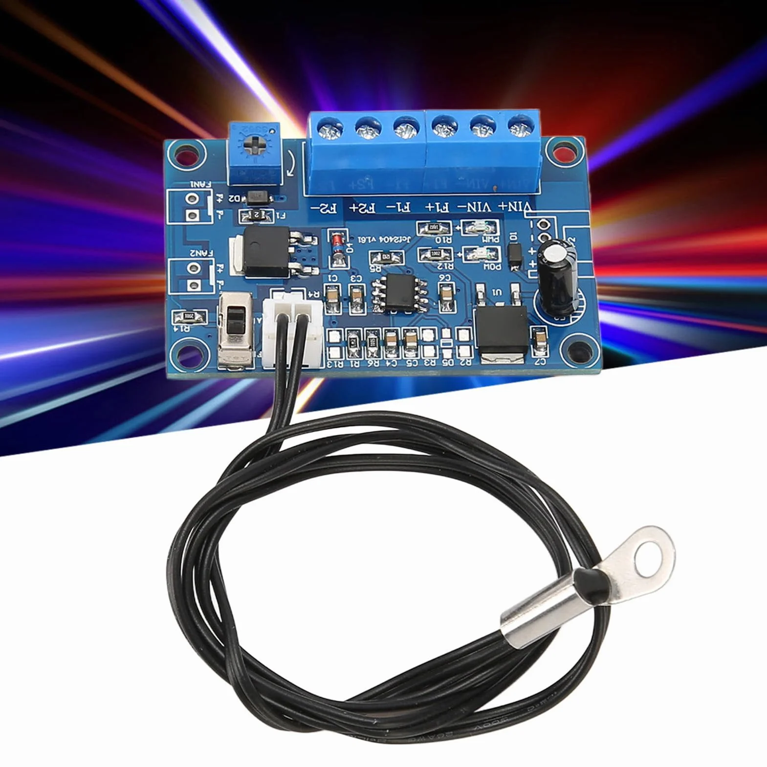 Regulator Prędkości Wentylatora PWM 12V 24V, Kabel 19,7 Cala do Komputera
