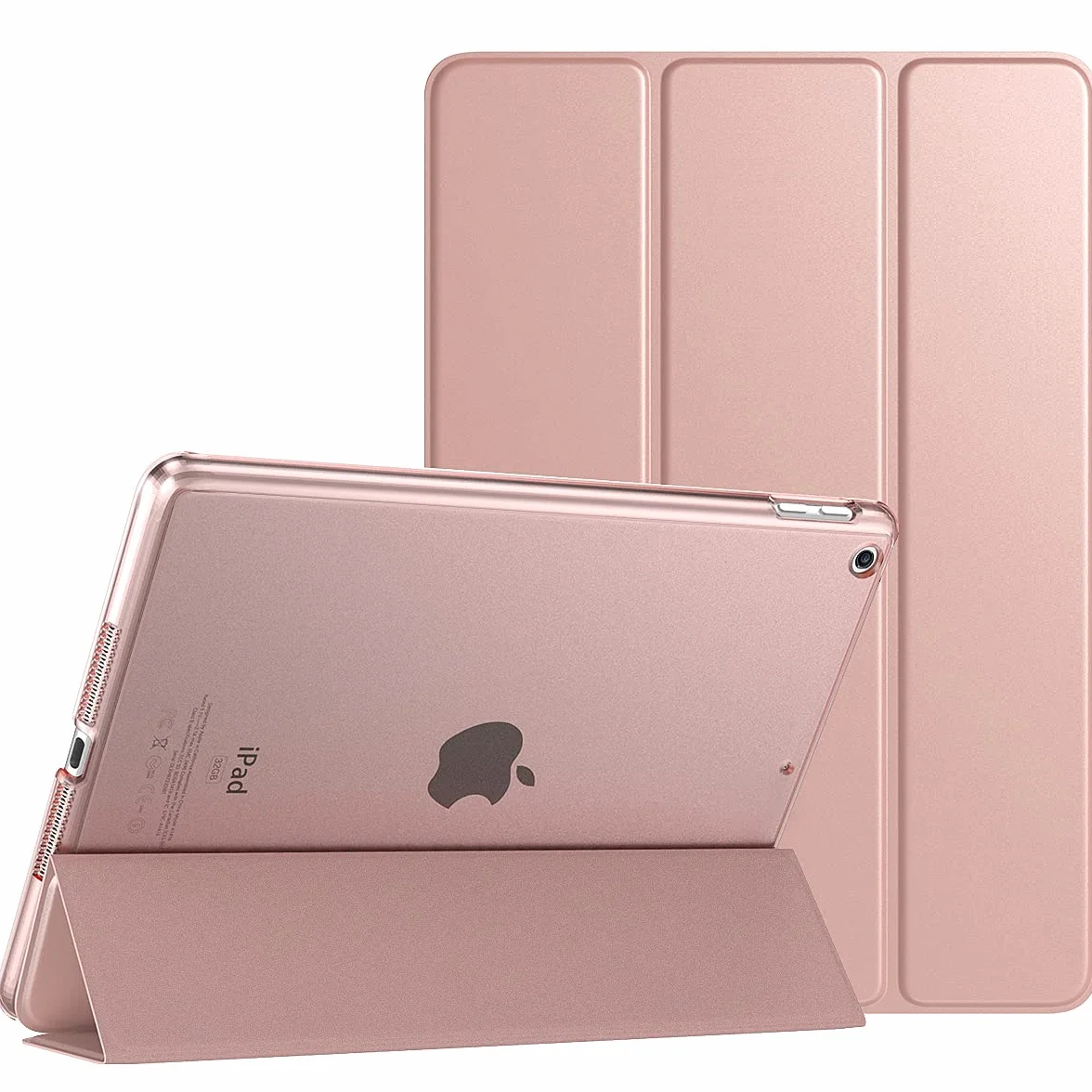 TiMOVO Case for iPad 9th Generation 2021/iPad 8th Generation 2020/iPad 7th Generation 2019, Ultra Thin Translucent Protective Smart Cover with Auto Sleep/Wake for iPad 10.2 Inches, Rose Gold