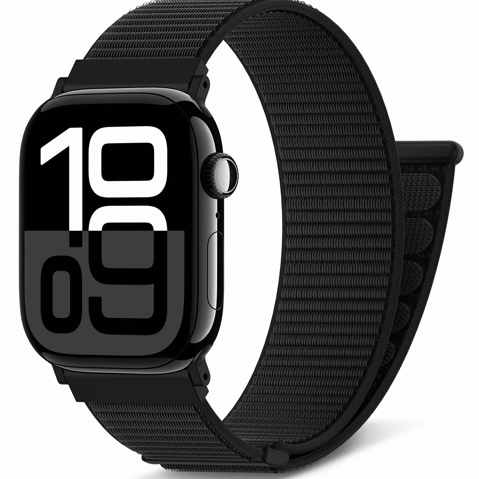 AMSKY Nylonowy, sportowy pasek typu loop do zegarka Apple Watch serii 10, 9, 8, 7, 6, 5, 4, 3, 2, 1, SE, Ultra (40/42/46/44/45/41/38/49 mm), oryginalny design do iWatch, dla kobiet i mężczyzn