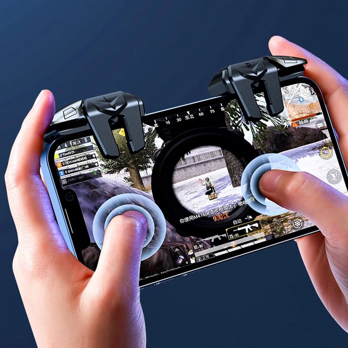 PUBG Mobile Controller 4 Triggers Phone Game Controller Kompatybilny z telefonami komórkowymi z systemem Android iPhone iOS