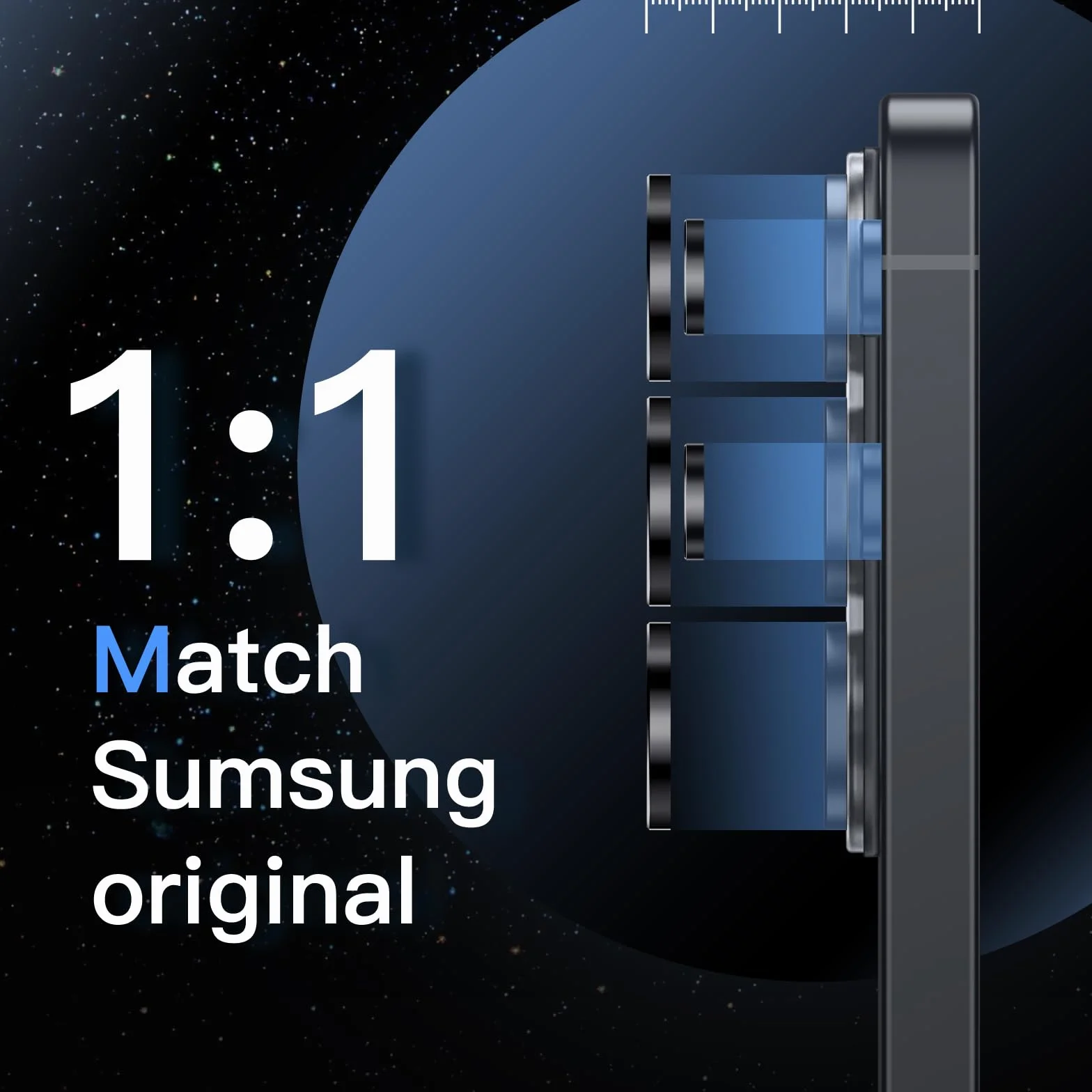 JETech Ochraniacz Obiektywu Aparatu dla Samsung Galaxy S26 Ultra, 9H Szkło Hartowane Metalowy Indywidualny Pierścień Osłona, HD Przejaśniony, 1 Zestaw (Czarny)