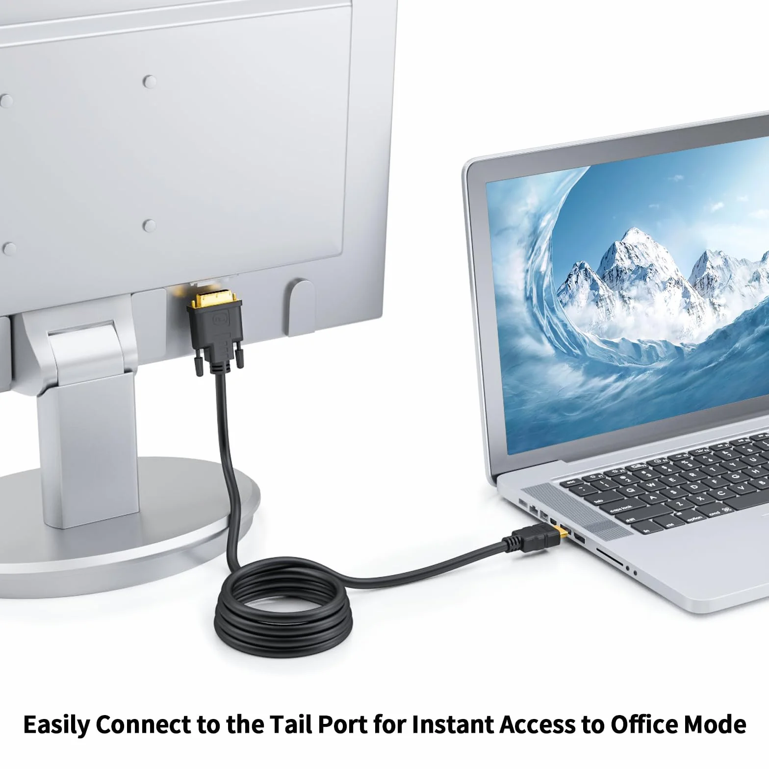 Kabel adaptera HDMI DVI, DVI-D 24 + 1 wtyczka na wtyk HDMI, konwerter HD 24+1, dwukierunkowy obsługuje projektor, laptop, telewizor, PC, odtwarzacz DVD (1 m)