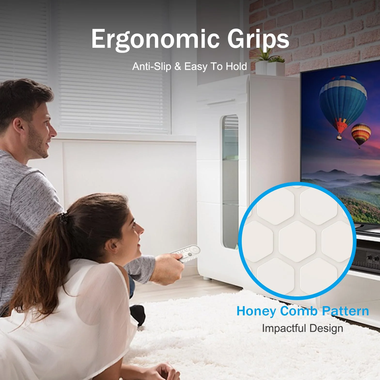 Fintie Etui na pilot zdalnego sterowania do Google TV Streamer (4K) Voice Search Remote 2024 - [seria ula] lekkie, antypoślizgowe, odporne na uderzenia silikonowe etui ochronne, cienkie etui, białe