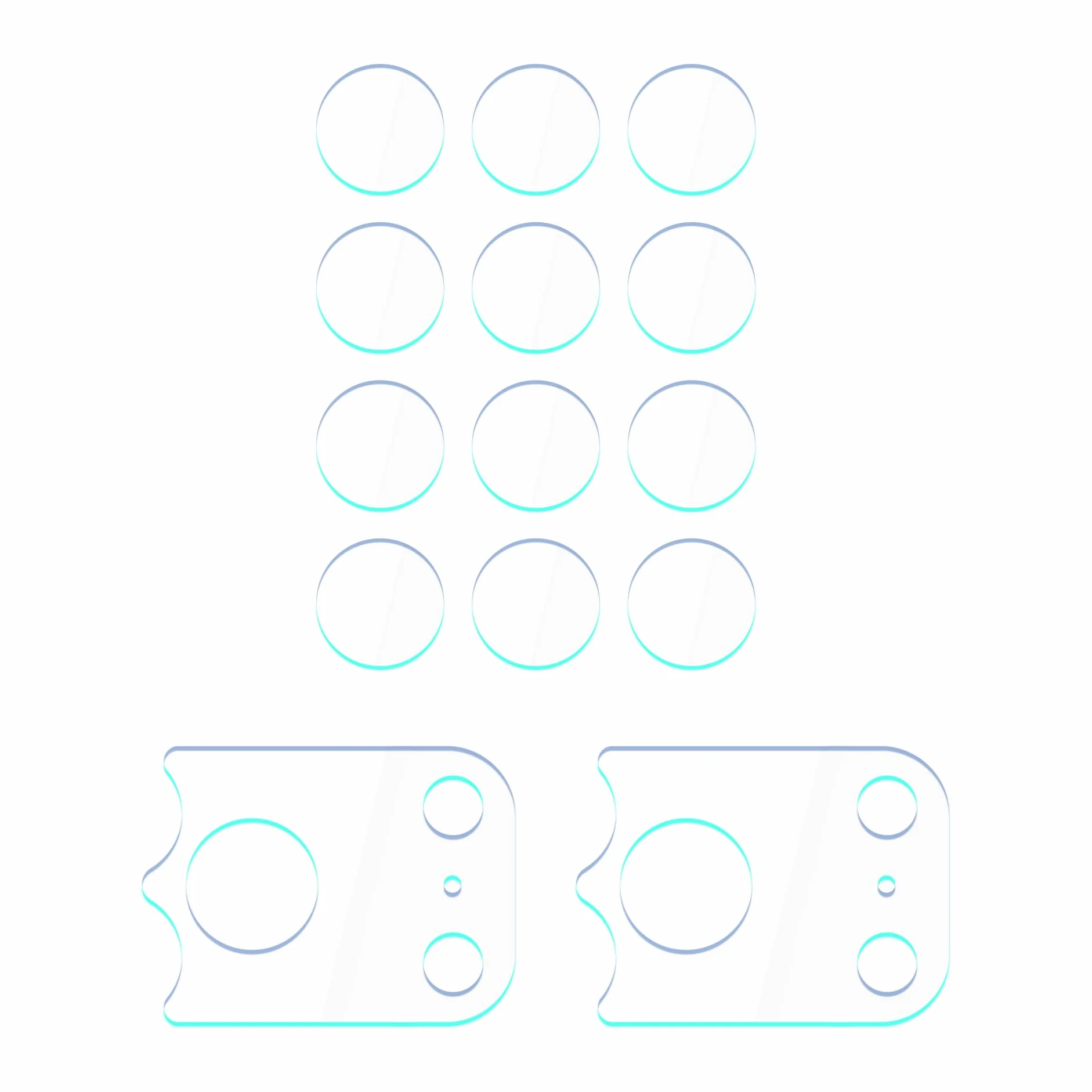 3mk Fusion Lens Protection Szkło Hybrydowe na Obiektyw do Apple iPhone 17 Pro, Ochrona Soczewki, Bez Utraty Jakości Zdjęć, Niewidoczne