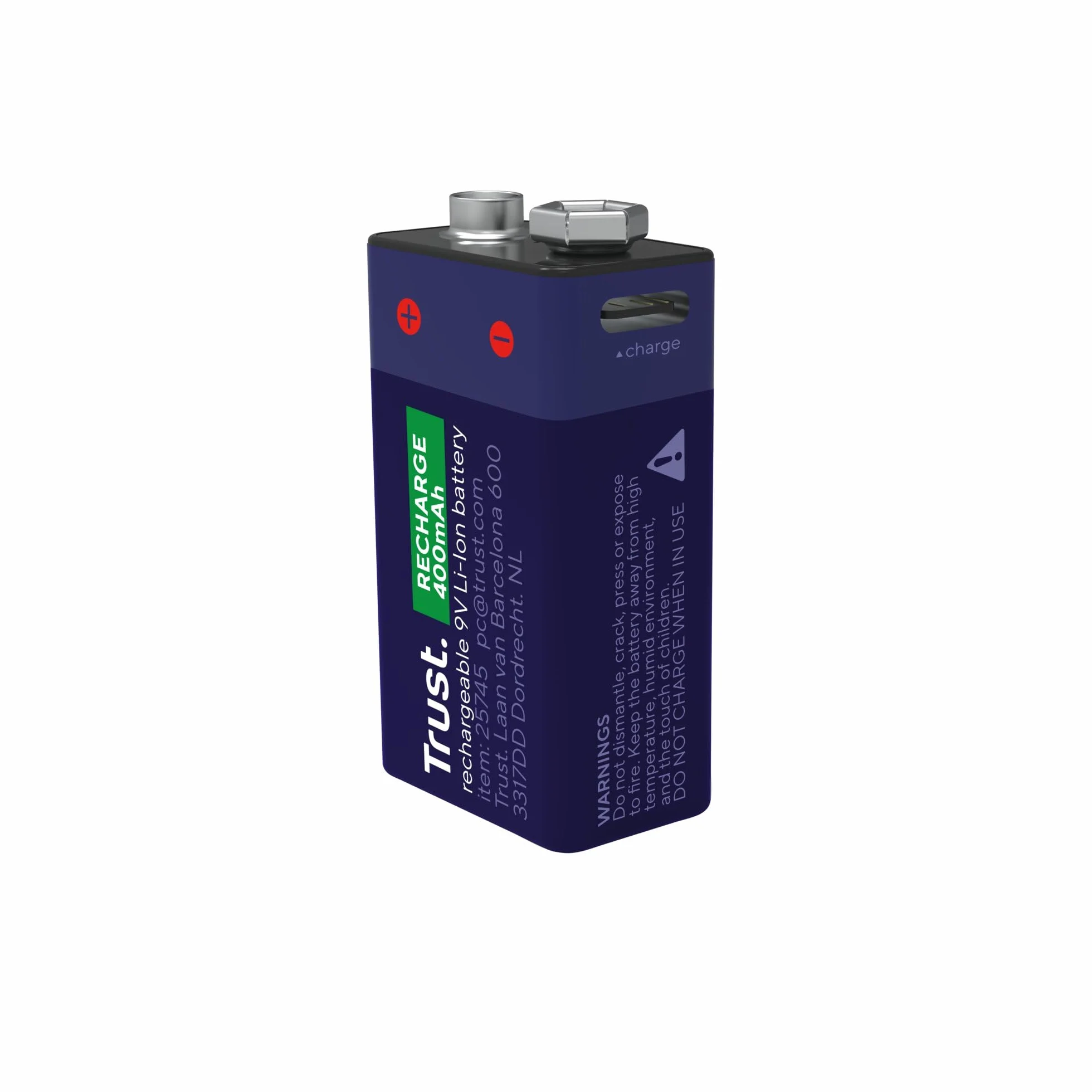 Trust bateria 9 V USB-C 4,44 Wh do czujnika dymu