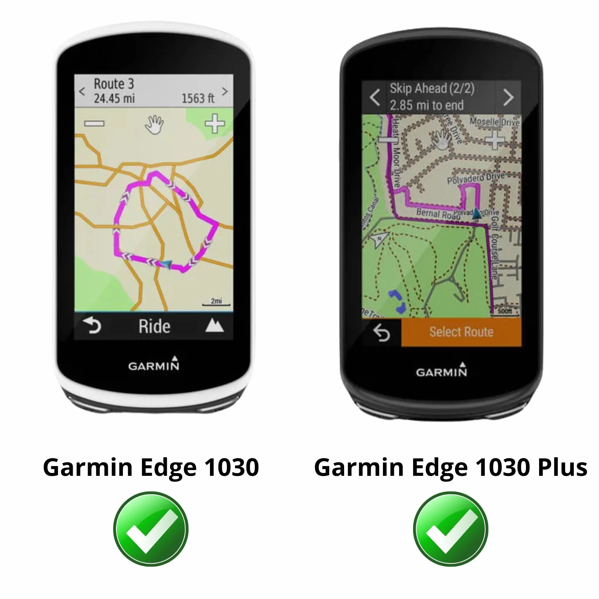 PHONILLICO Szkło hartowane do Garmin Edge 1030 / Edge 1030 Plus Pakiet 2