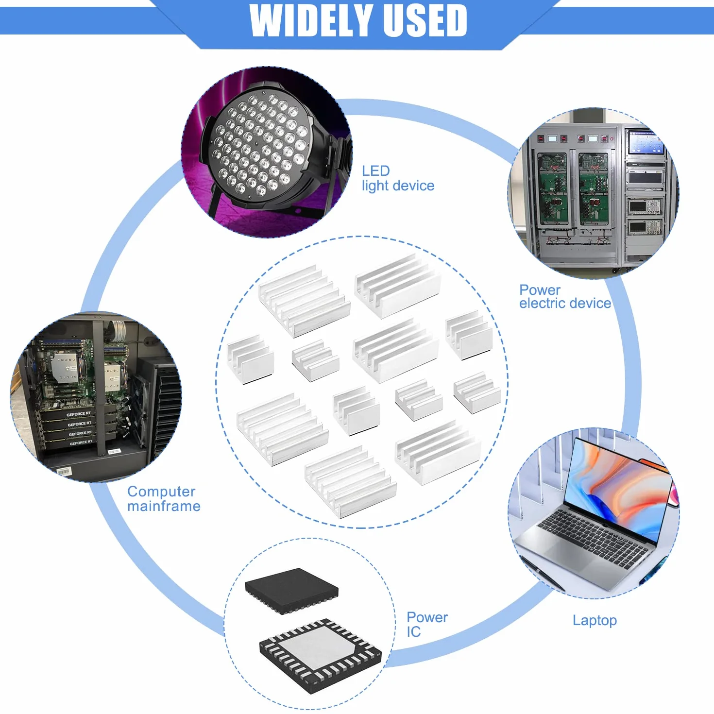 VooGenzek 40 Sztuk Radiatory do Raspberry Pi 4 Model B, Aluminiowy Zestaw Chłodzący