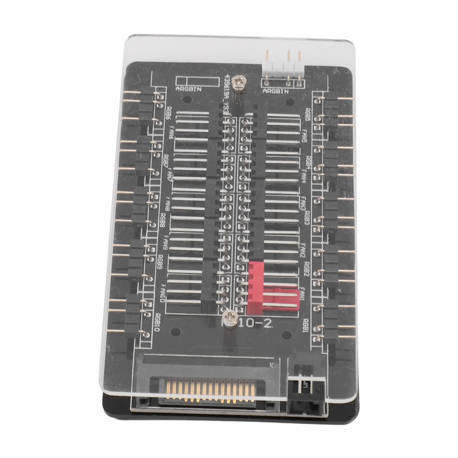 10-WAY ARGB PWM Fan Hub, 10 Zestawów Adresowalnych Wtyczek RGB 5V 3Pin, 4Pin PWM ARGB Hub Wentylatora Obudowy