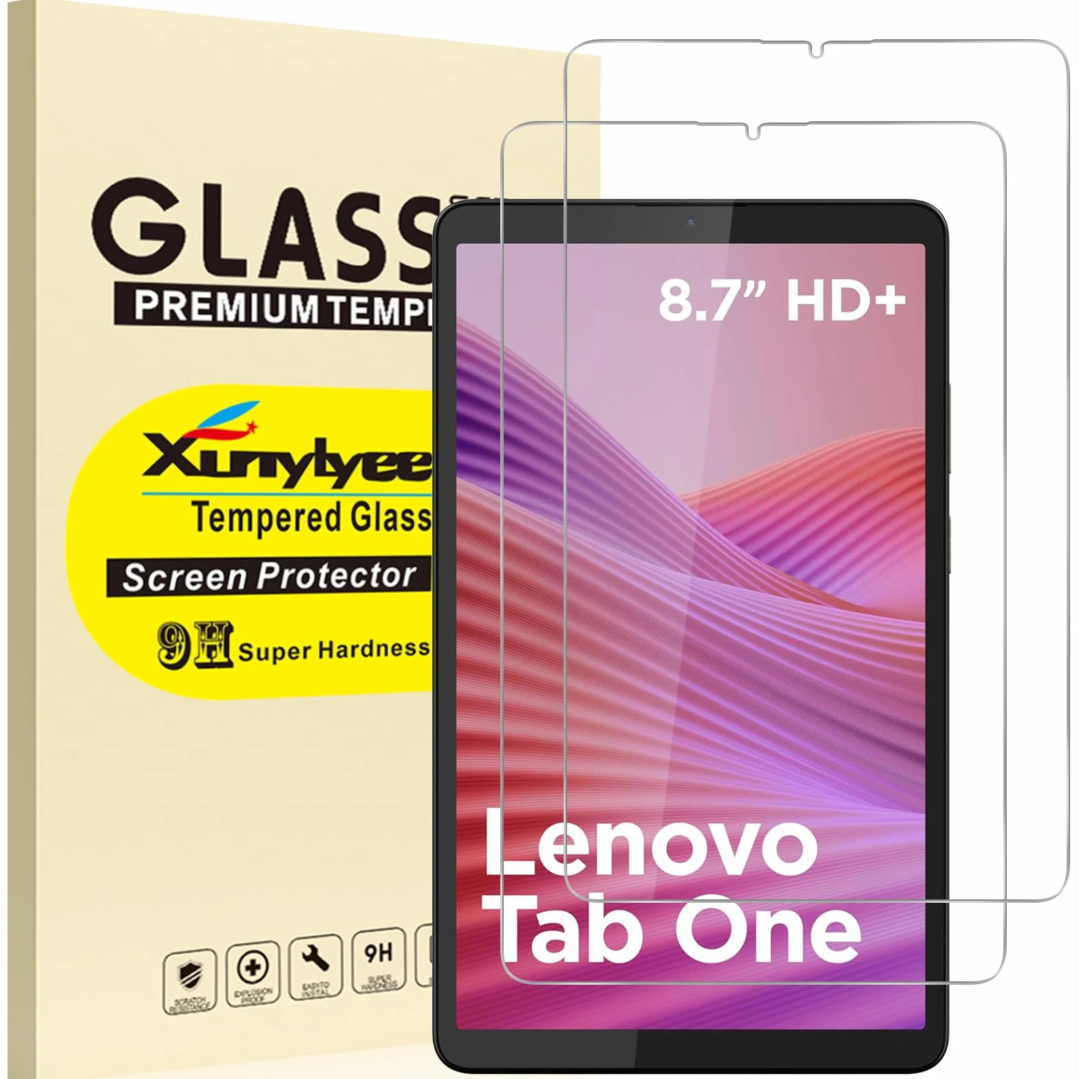 2 sztuki, Ochraniacz ekranu do Lenovo Tab One 8.7 cala Folia ze szkła hartowanego Odporny na zarysowania Łatwa instalacja