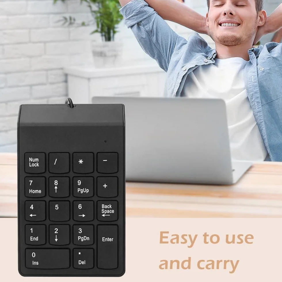 DollaTek Mini klawiatura USB numeryczna jednoręczna do laptopa PC