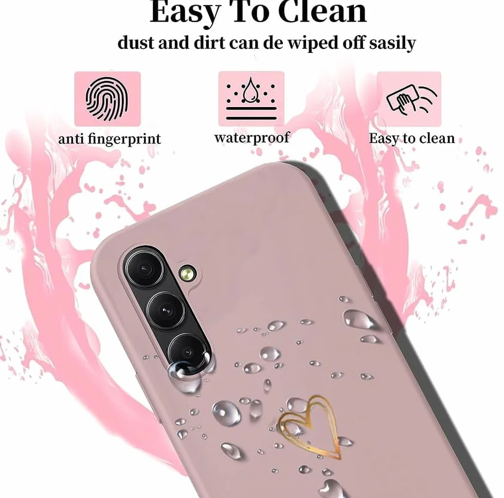 CaseLover Etui na telefon komórkowy Samsung Galaxy S25 Edge 5G, ze smyczką, wzór serca, silikonowe etui na telefon komórkowy ze zdejmowanym sznurkiem do zawieszenia, odporne na uderzenia, różowe