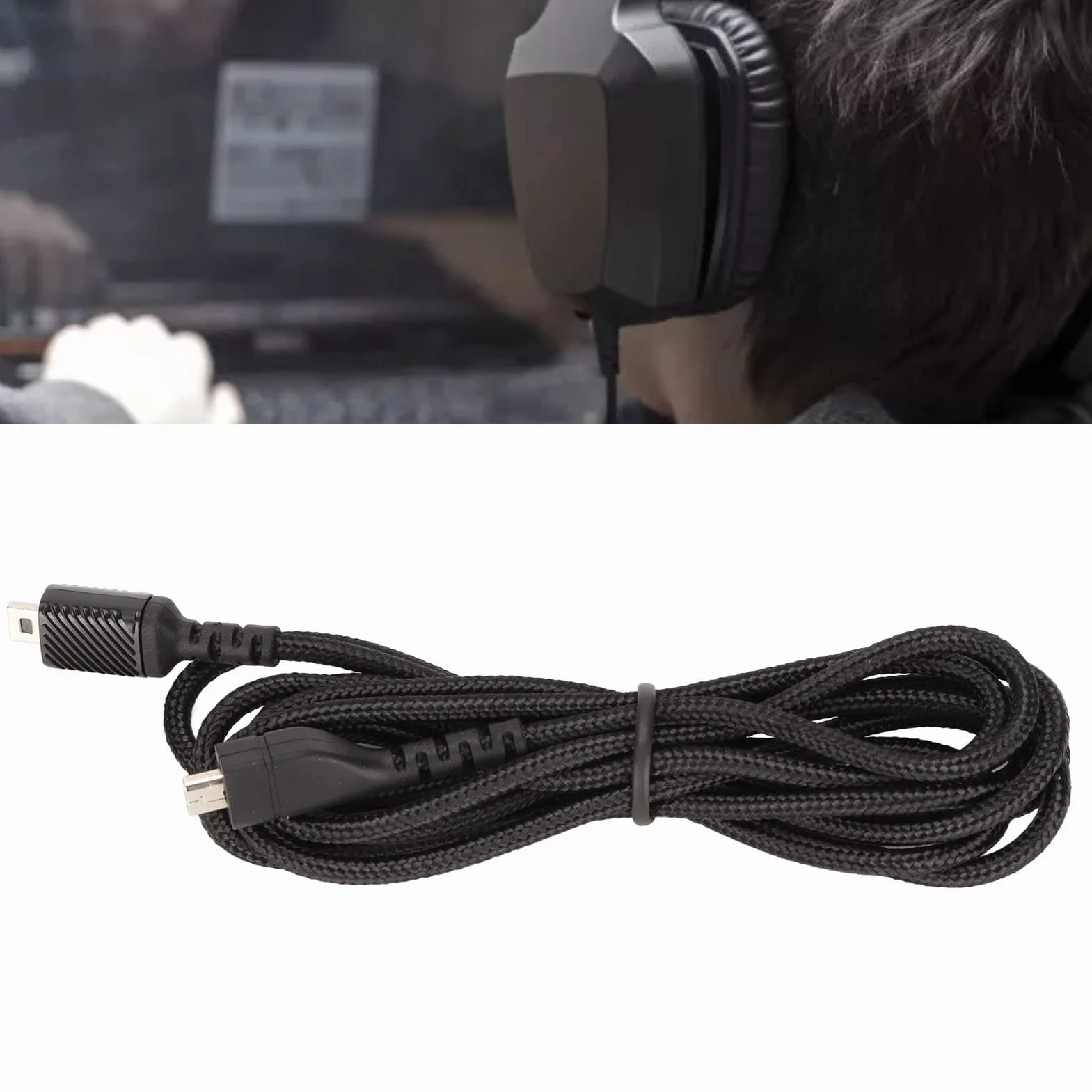 Kabel Słuchawkowy, 150 Cm Wymienny Przewód Dźwiękowy Zestawu Słuchawkowego do Gier dla Steelseries Arctis 3 Arctis 5 Arctis 7 Arctis Pro 4.9ft