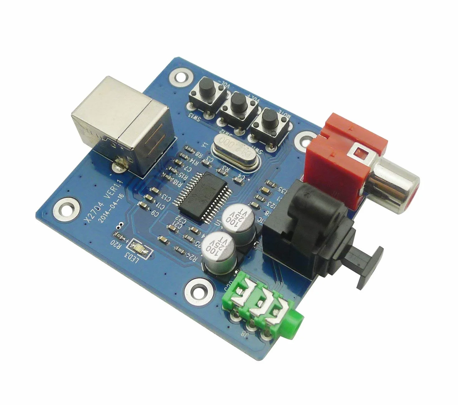 DollaTek PCM2704 USB DAC USB Power ?wiat?owodowe koncentryczne wyj?cie analogowe sz-11 dla Rasberry Pi Rasbian RaspBMC