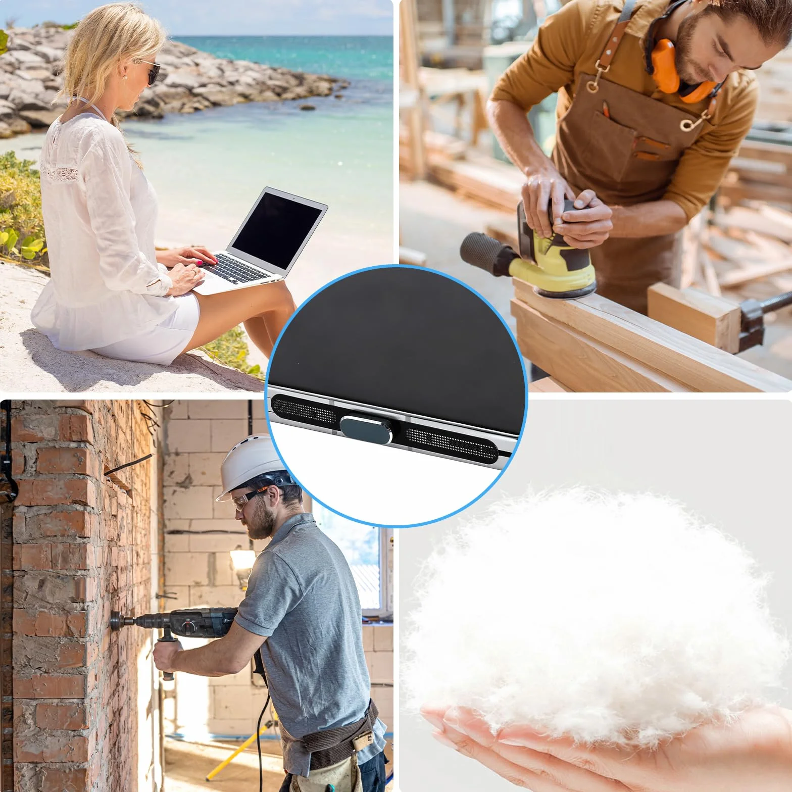 HENGBIRD 63-częściowy zestaw zatyczek do ochrony przed kurzem USB C