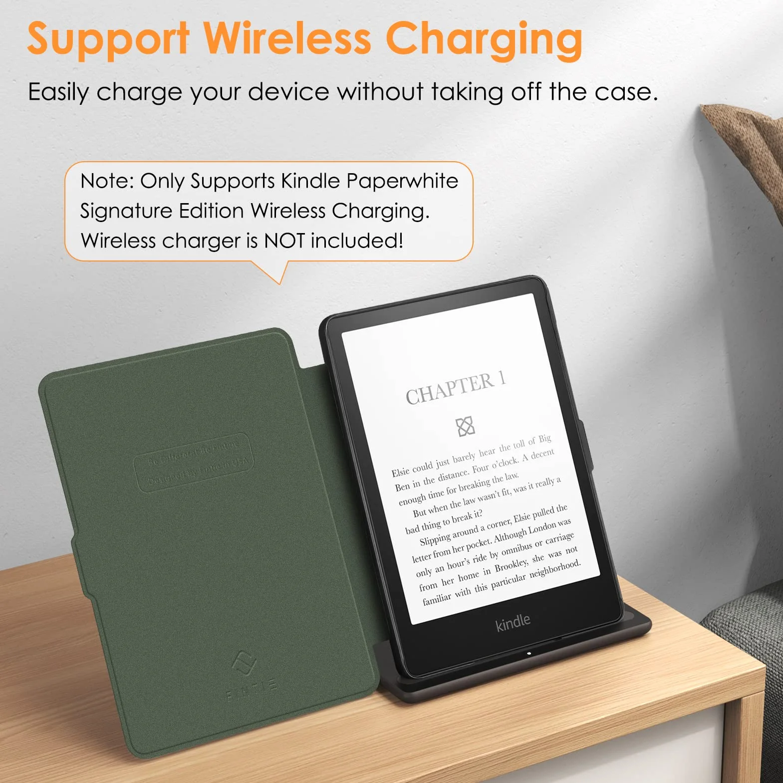 Fintie Etui na 6,8" Kindle Paperwhite (11. generacja - 2021) i Kindle Paperwhite Signature Edition - najcieńszy i najlżejszy pokrowiec ochronny torba z Auto Sleep/Wake, (ZB -zieleń alpejska)