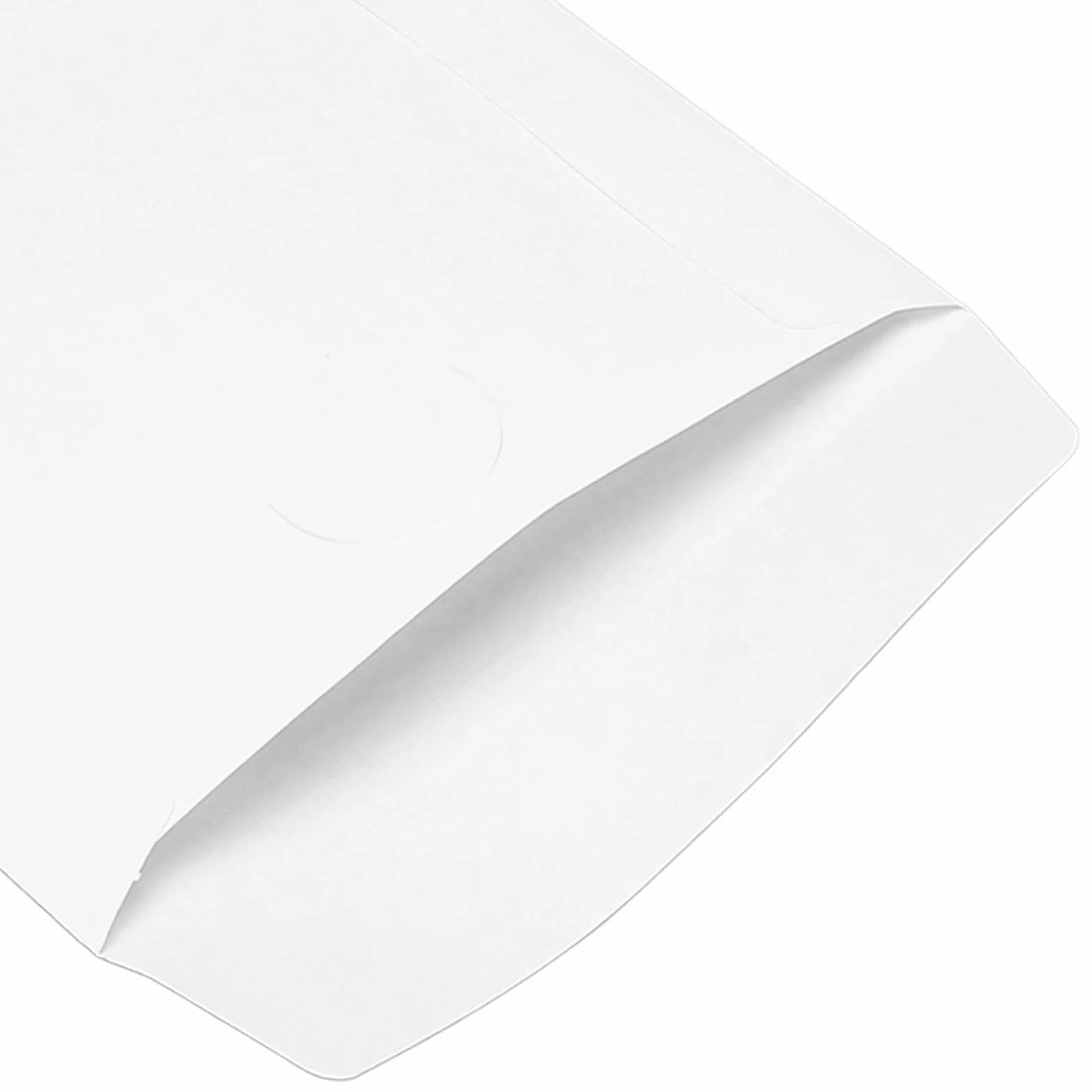 Vbestlife 100 sztuk rękawów na płyty CD, gruby biały papier CD DVD koperta z przezroczystym wycięciem okiennym i klapą, na dysk 8 cm