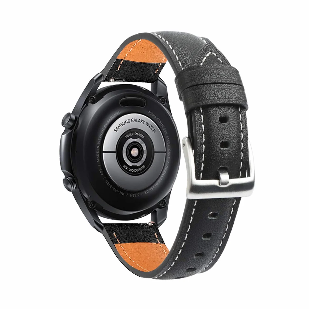 INF Pasek do zegarka kompatybilny z Samsung Galaxy Watch 3 45mm, regulowany pasek na nadgarstek dla mężczyzn i kobiet, kolor czarny